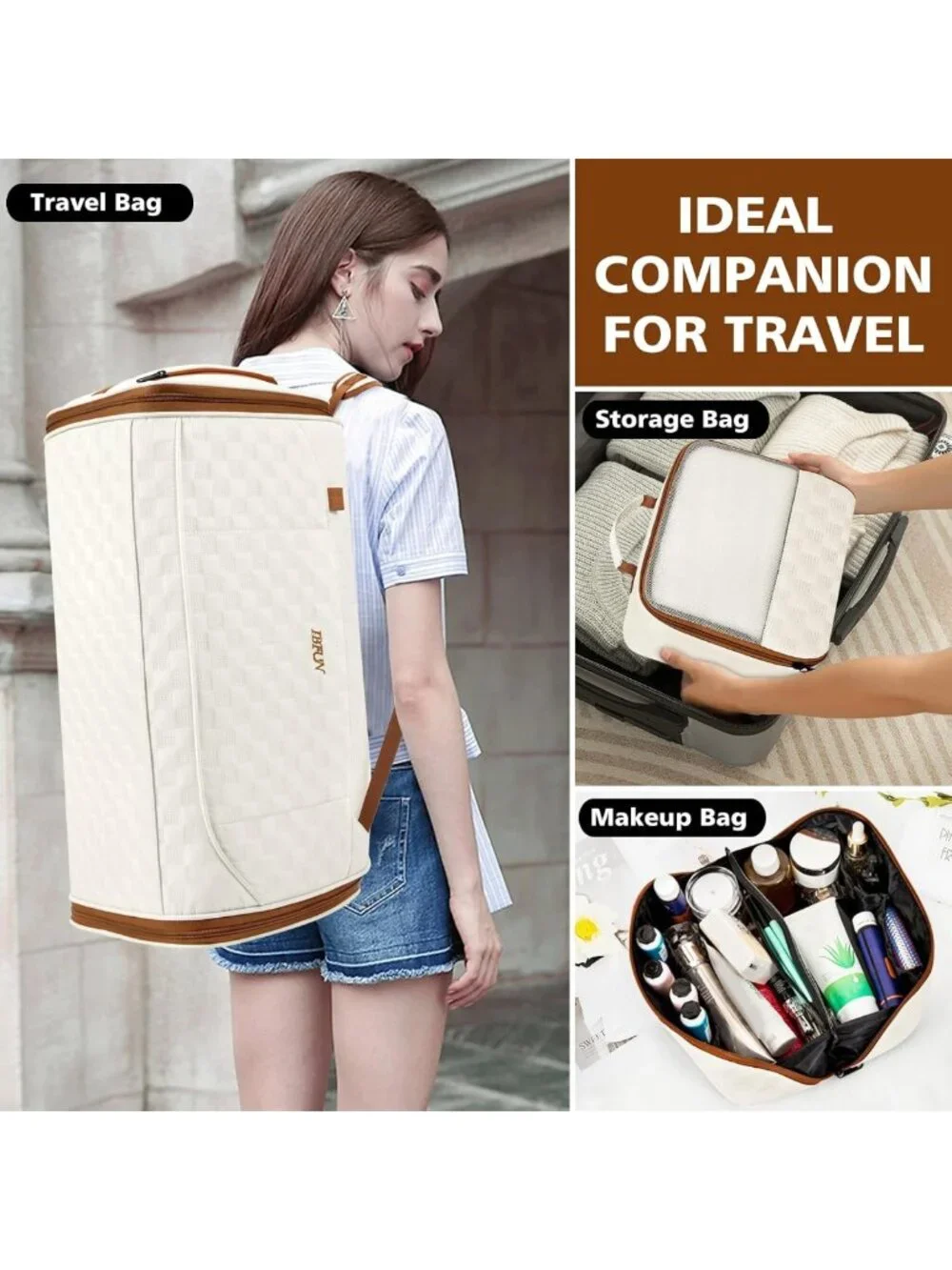 Versatile Travel Garment Bag Set - 4-in-1 Duffle with Backpack Straps & Shoe